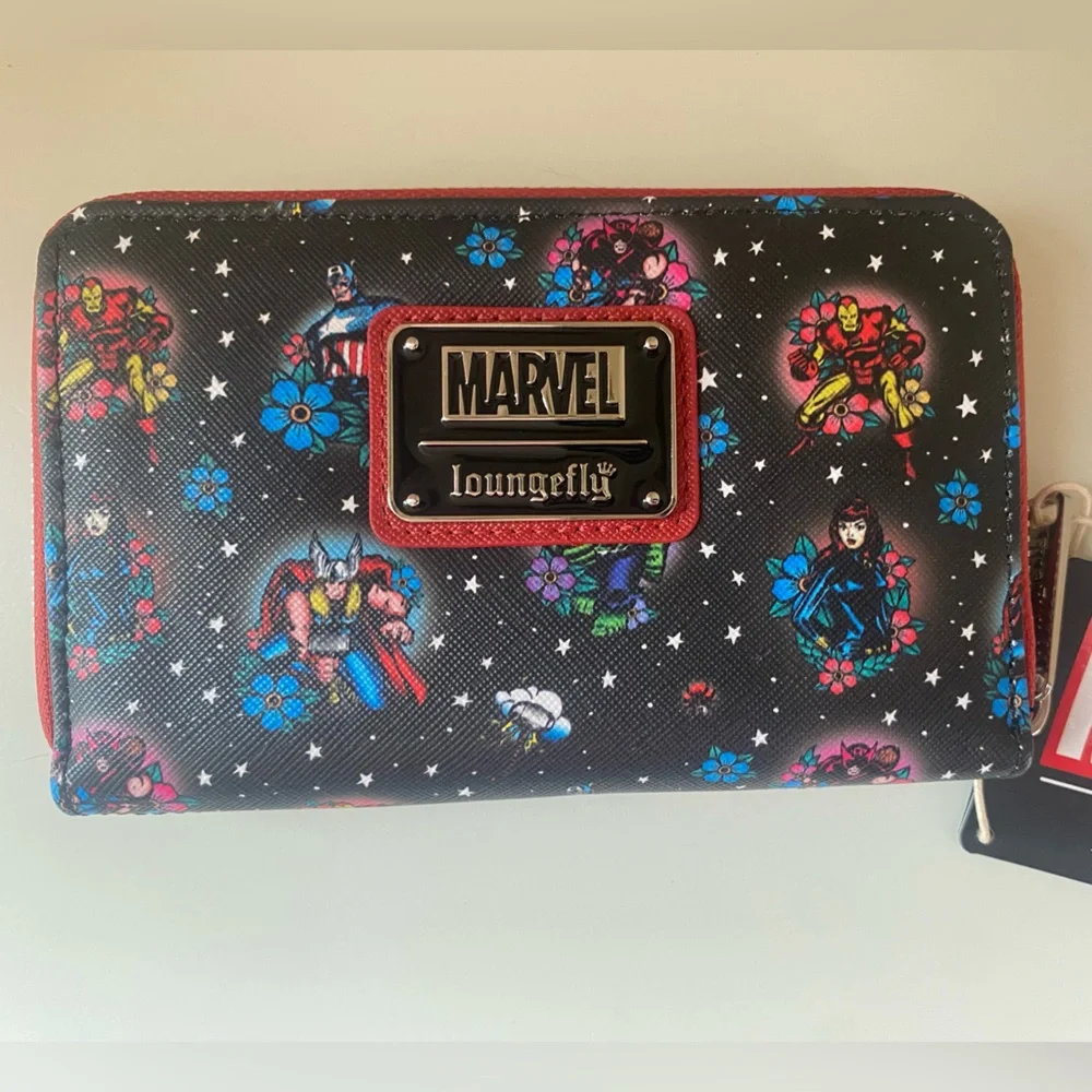 Loungefly Marvel Avengers Tattoo Zip Around Wallet